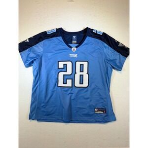 Womens Tennessee Titans Chris Johnson 28 NFL Football Jersey Reebok Size 2XL